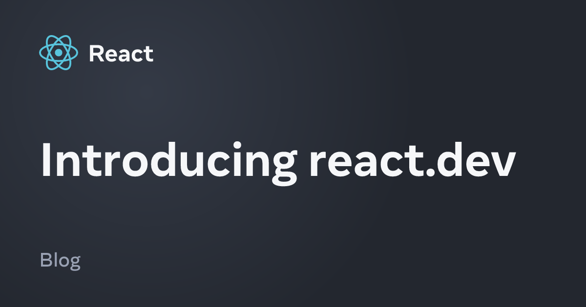 Introducing react.dev